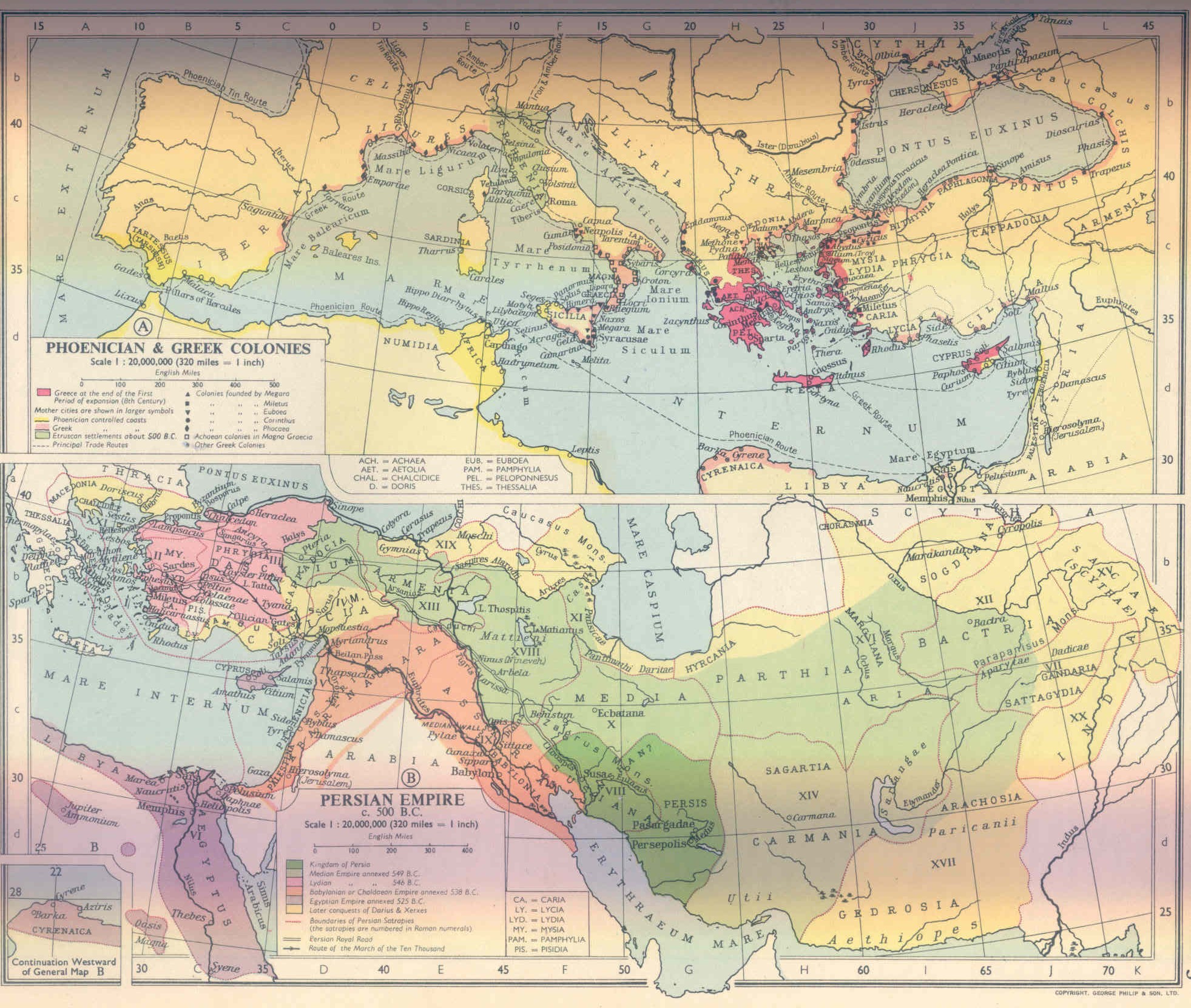 Greece / Hellenic States & Western Persian Empire 500-450 BCE